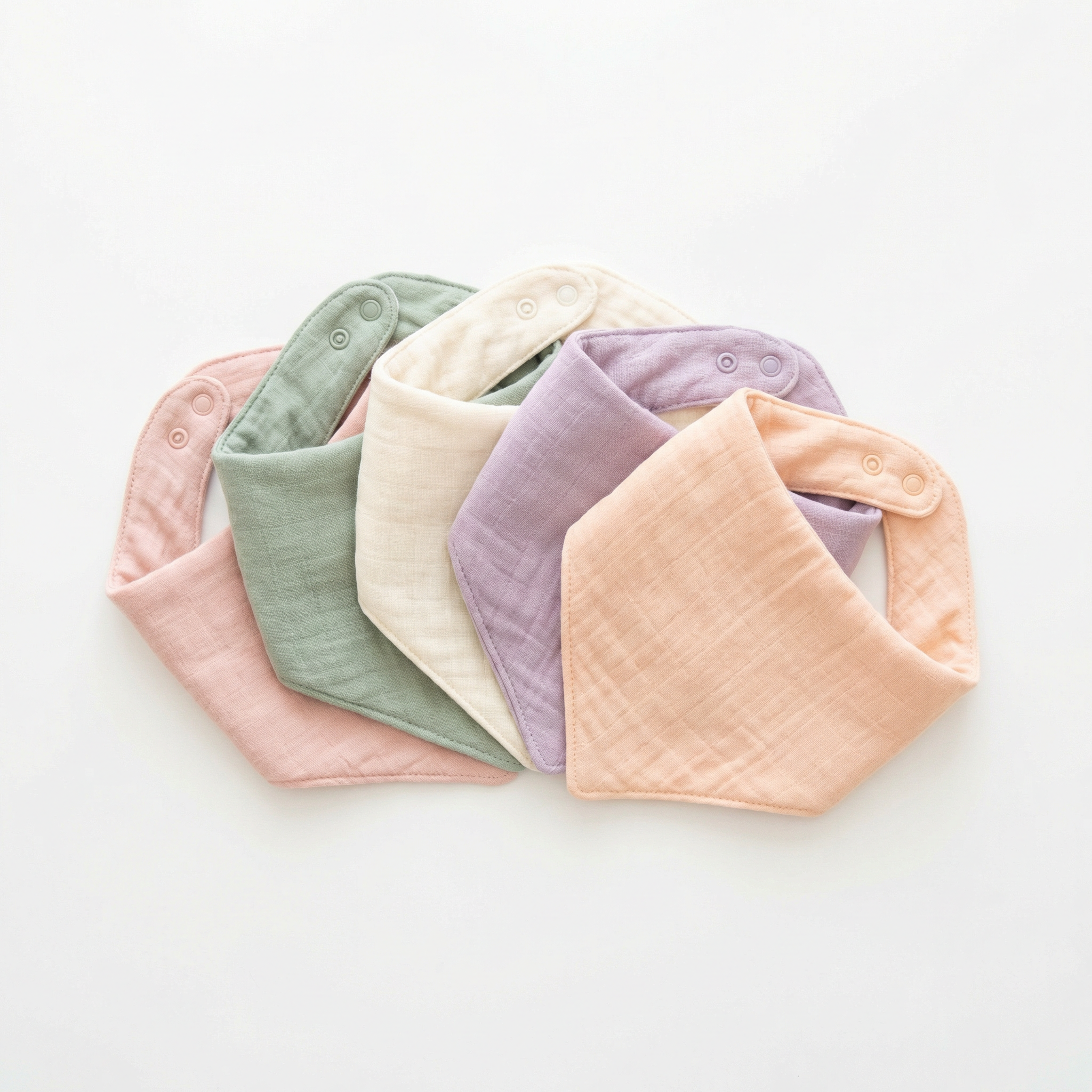 Set 5 Baberos Bandana Pastel