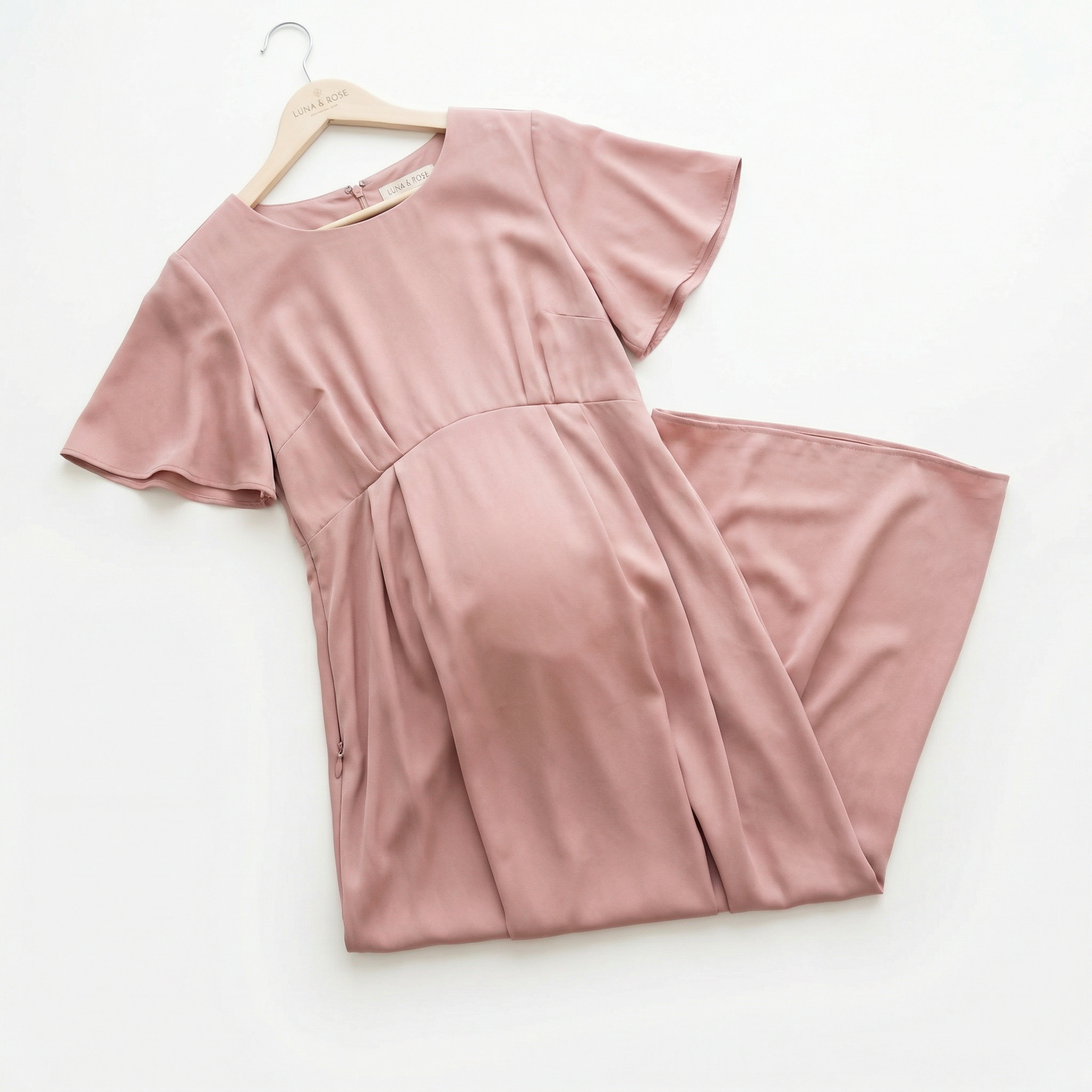 Vestido de Lactancia Elegante Rosa